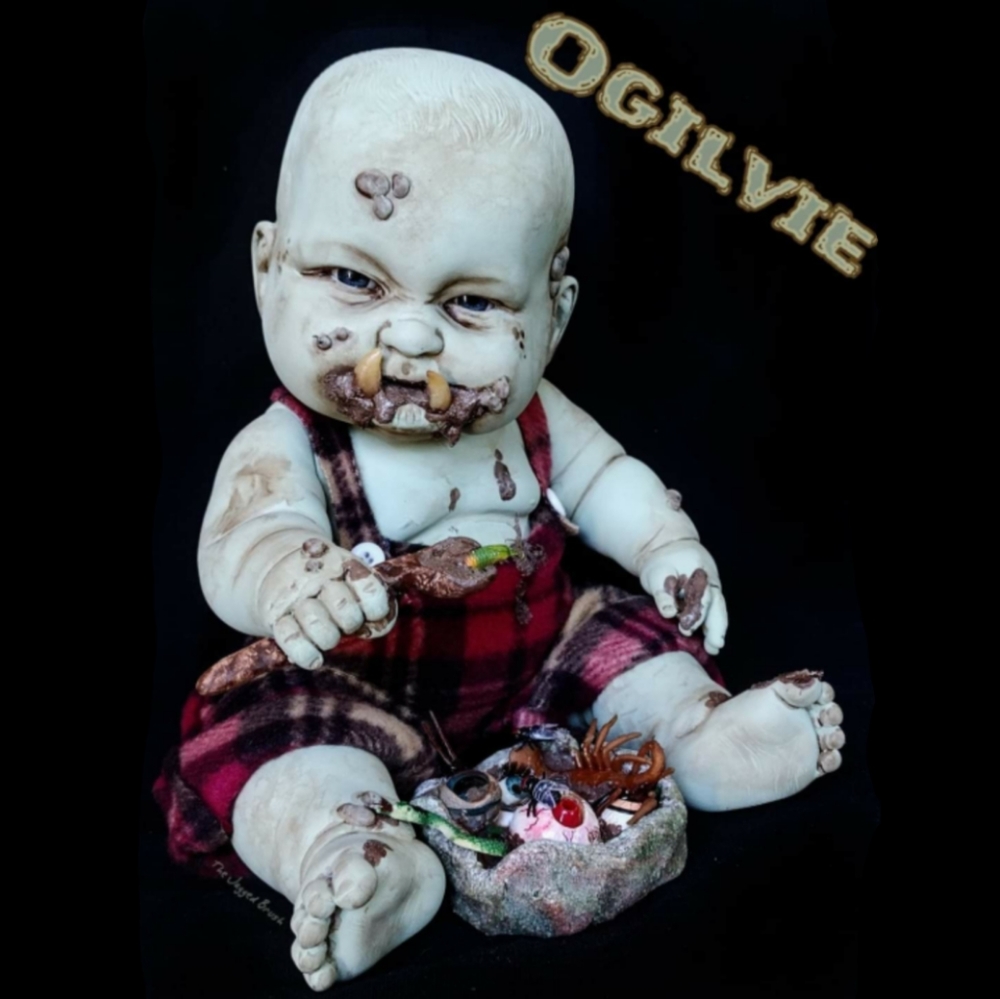 🧌 OOAK Handmade Baby Ogre Zombie Creepy Scary Doll Horror Halloween Prop Reborn